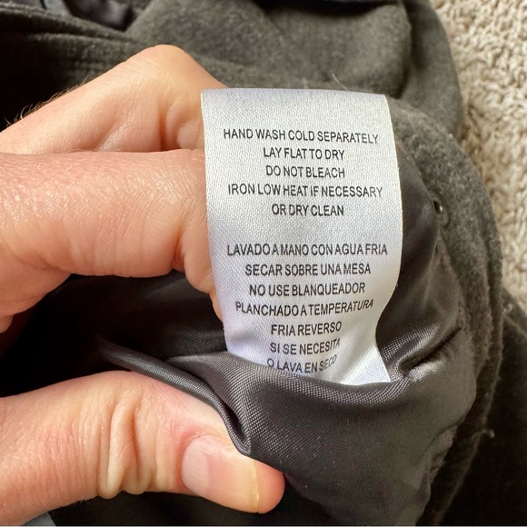 See Thru Soul Women’s Grey Cropped Pea Coat - Size Large - Picture 11 of 11